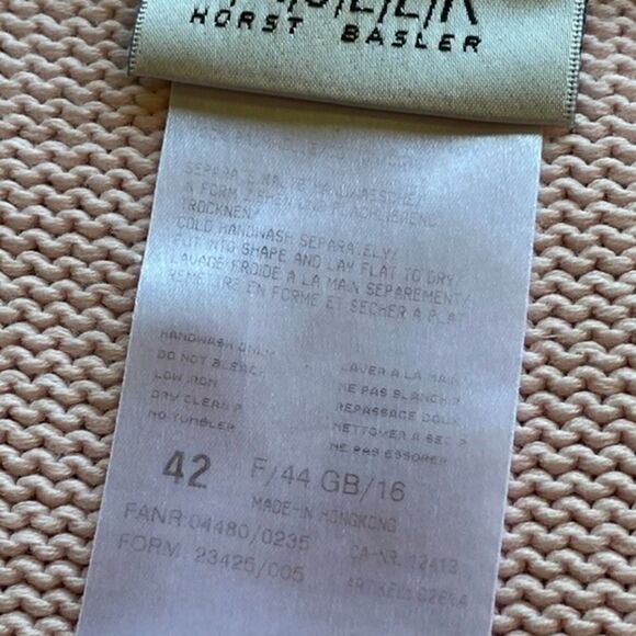 Basler V-Neck Pastel Pink Sweater Size 16 New - Picture 6 of 7